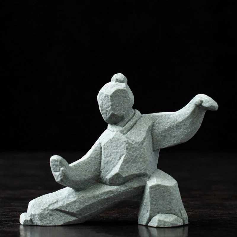 This Tai Chi sculpture is a new Chinese-style home desktop decorative figurine.T260304