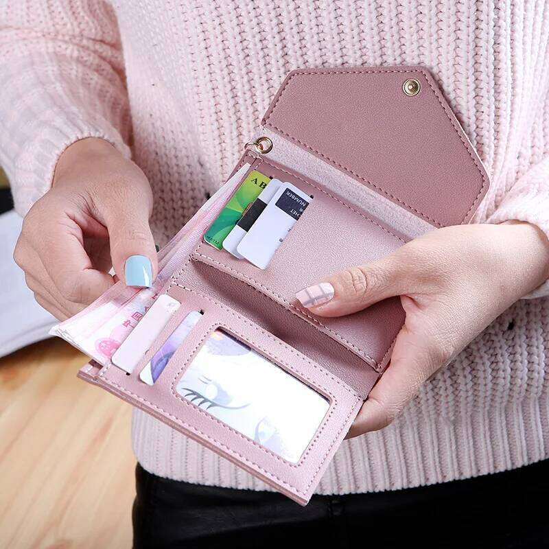 Fashion Short Wallets PU Leather Women Luxury Tassels Hasp Small Wallet Trend Coin Purse Ladies Card Holder Pouch C260304