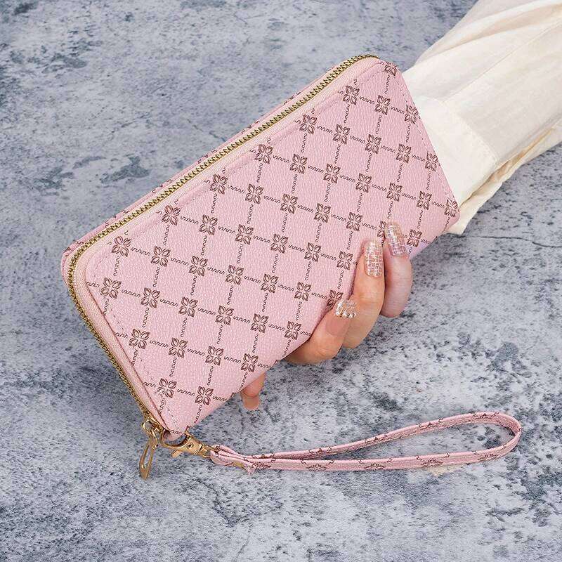New niche European and American trend printing long large-capacity multifunctional wallet clutch bag C260304