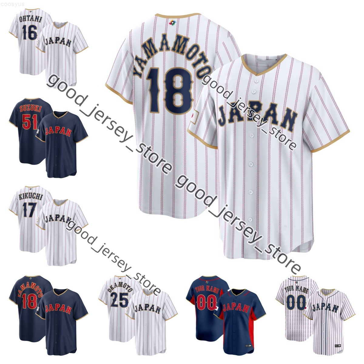 Shohei Ohtani 2026 World Baseball Classic Jersey - Team Japan Baseball Shirt with Yoshinobu Yamamoto Shota Imanaga Seiya Suzuki Munetaka Murakami - Mens Athletic Fit