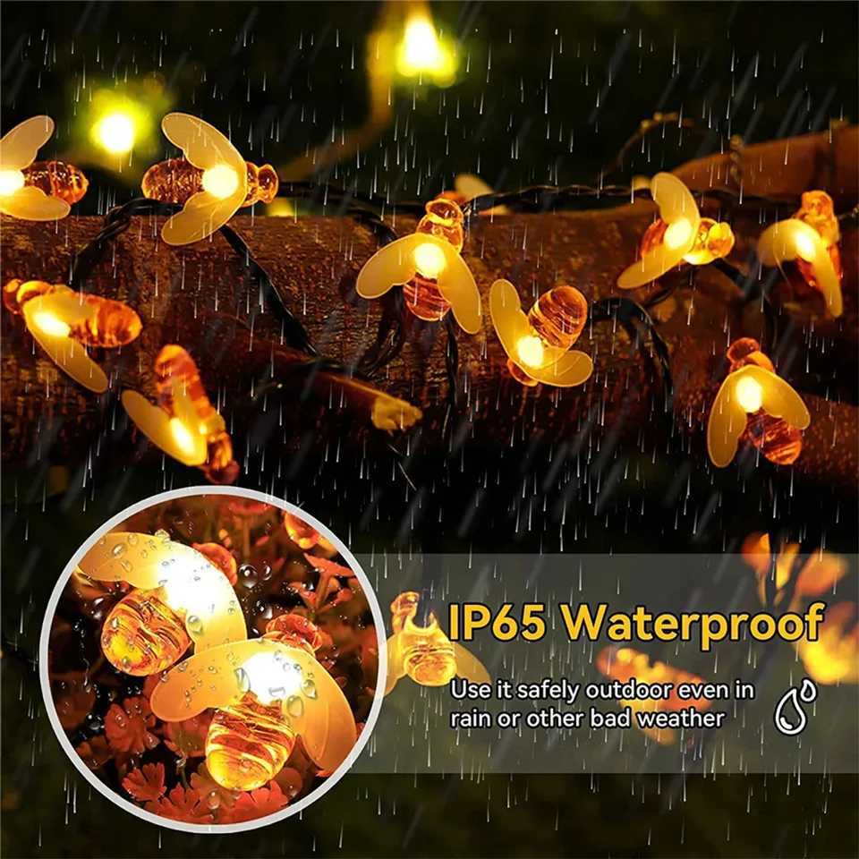 5m/7m/12m Led String Light Holiday Decoration Decorative Patio Lights Solar Christmas Backyard Party Fairy Waterproof Cool White H260304
