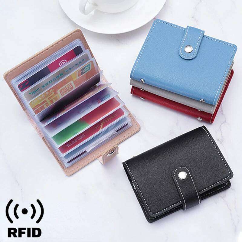 New Anti-theft ID Credit Card Holder Fashion Women's 26 Cards Slim PU Leather Pocket Case Purse Wallet Bag for Women Men Female C260304