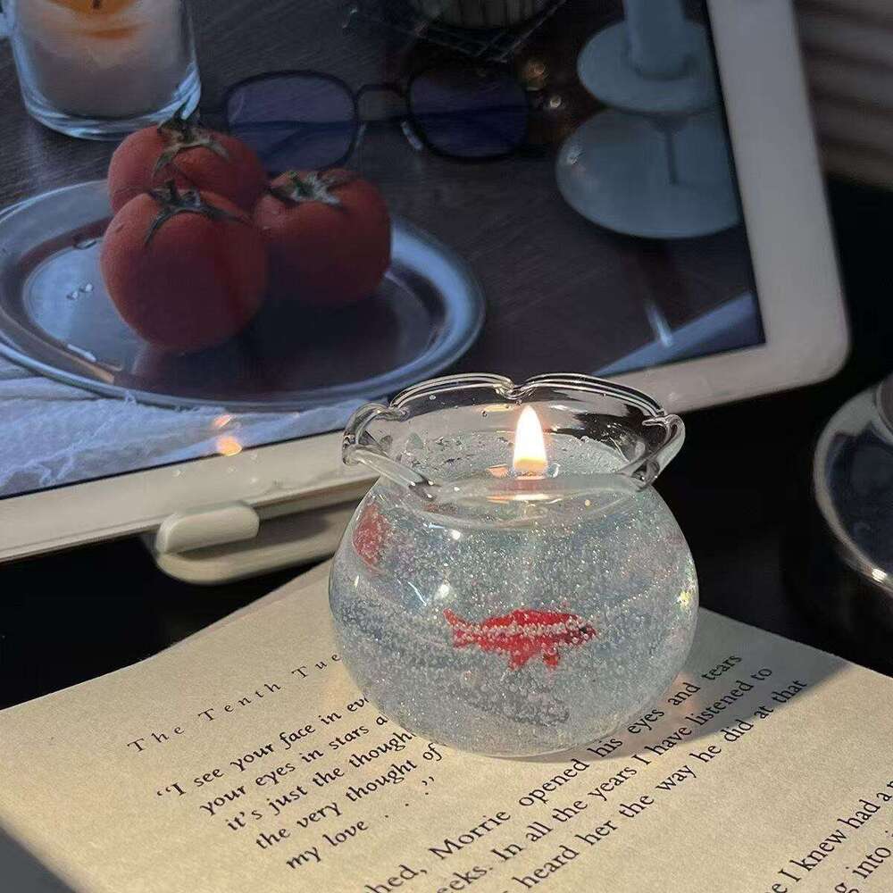 Bubble Fish Tank Goldfish Scented Candle Box High-end Feel Girl Birthday Gift for Best Friend Niche Fragrance W260304