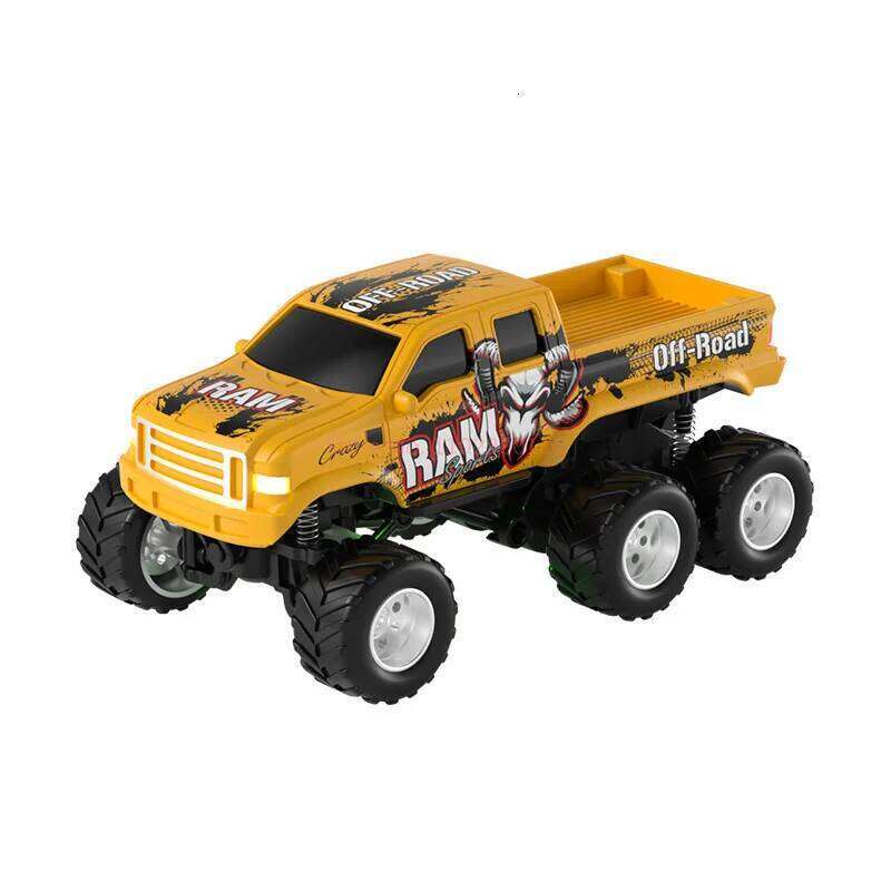 New Mini Alloy Six-Wheel Off-Road Remote Control Pickup Truck Toy Cool Light Automatic Demonstration Boy Christmas Gift Z260303
