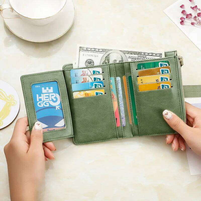 Women's Short Women Coin Purse Fashion Wallets Woman Card Holder Small Ladies Wallet Female Hasp Mini Clutch for Girl C260304