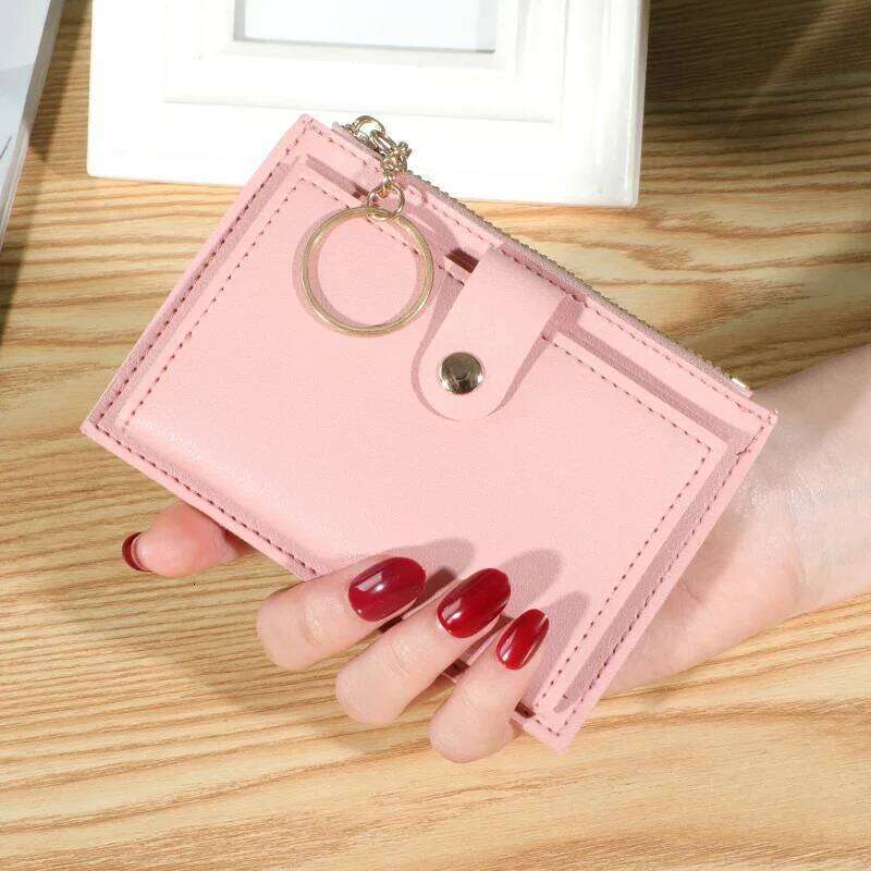 Trendy Ultra-thin Coin Purse Multi-functional Portable Travel Zipper Card Case C260304