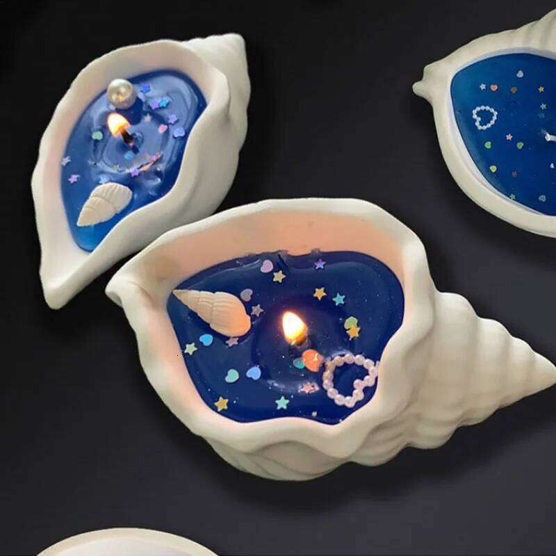 1PCS Ocean Wind Conch Aromatherapy Atmosphere Creative Fragrance Gift Box Jelly Wax Shell Starfish Handmade Candle W260304