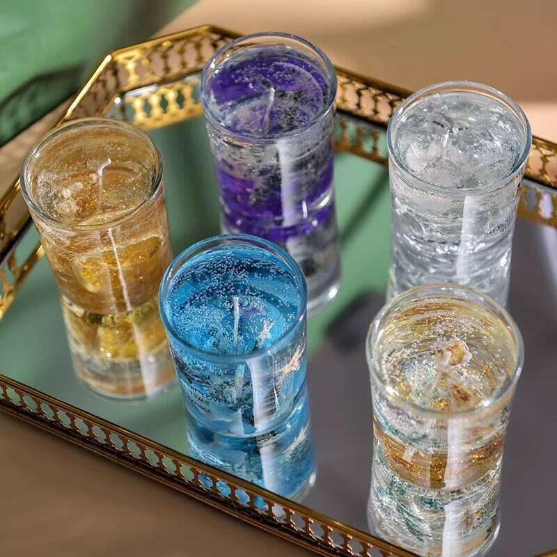 Glass Cup Real Floral Fragrance Scented Candles Home Creative Candle Jars Decorations W260304