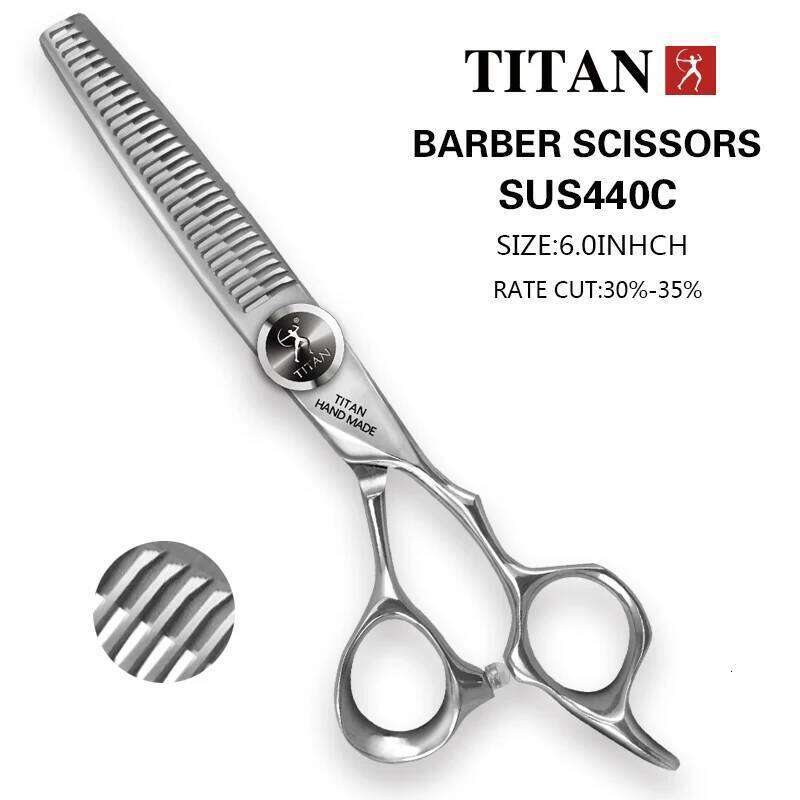 Titan 6 inch thinning cut style tool stainless steel hair salon hairdressing scissors H260303