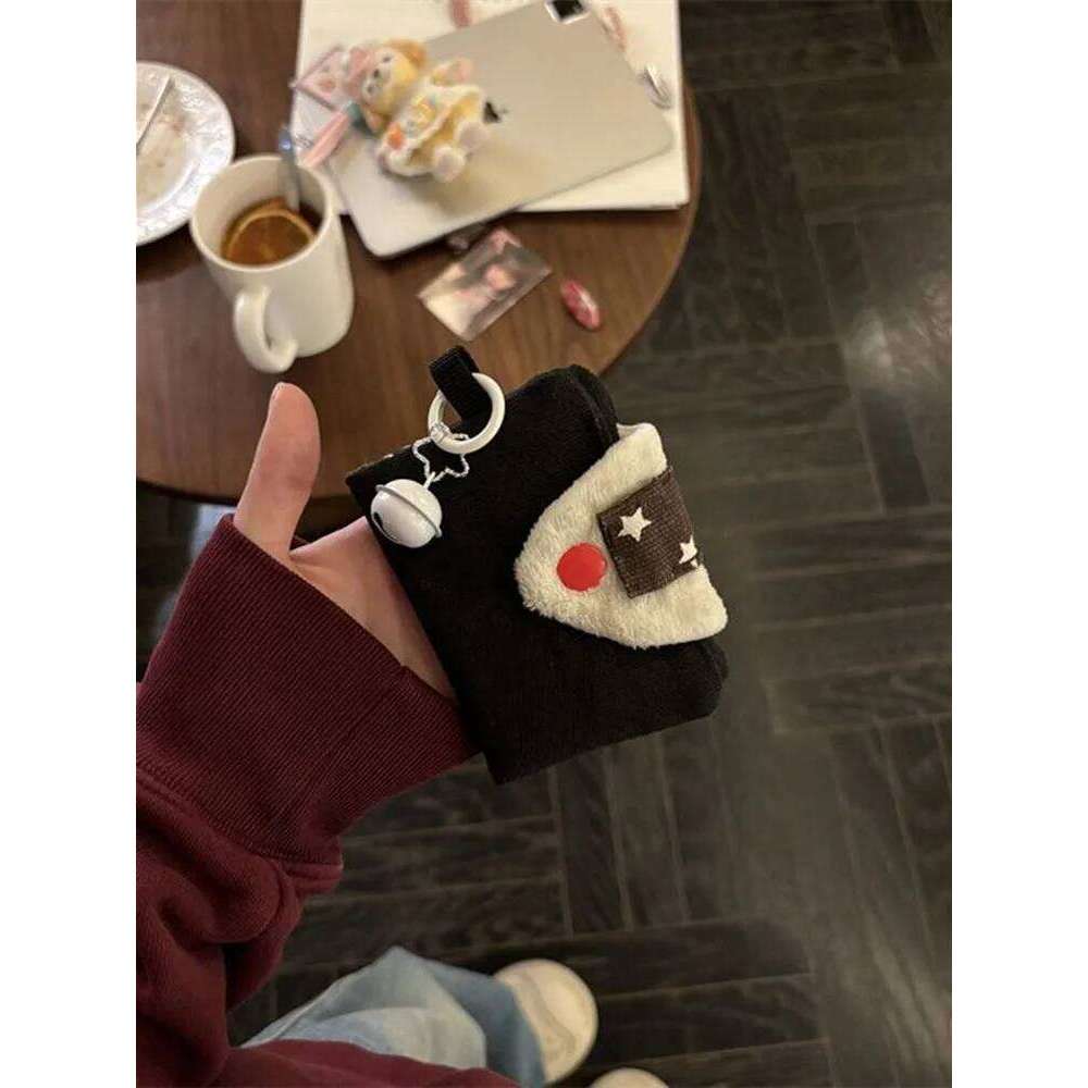 Cute Rice Ball Holder Coin Purse Money Card Integrated Canvas Portable Small Storage ID Bag C260304