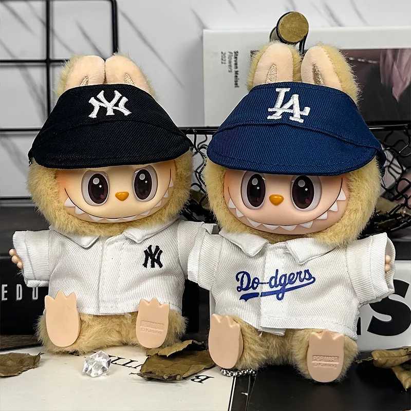 Labubu 17cm Baseball Outfit - Dodgers Jersey & Hat Set for V1/V2/V3, Doll AccessoriesT260304