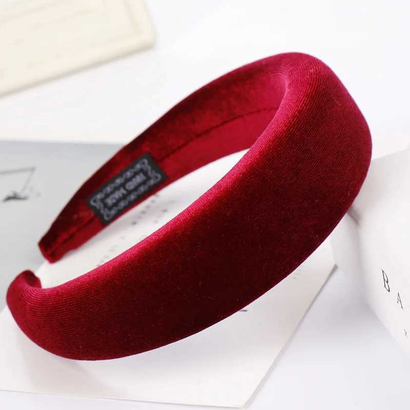 Thick Velvet Headband Hair Bands For Women Hair Accessories Plastic Padded Hairbands Retro Headwear Comfortable Head Hoop 4CM H260304