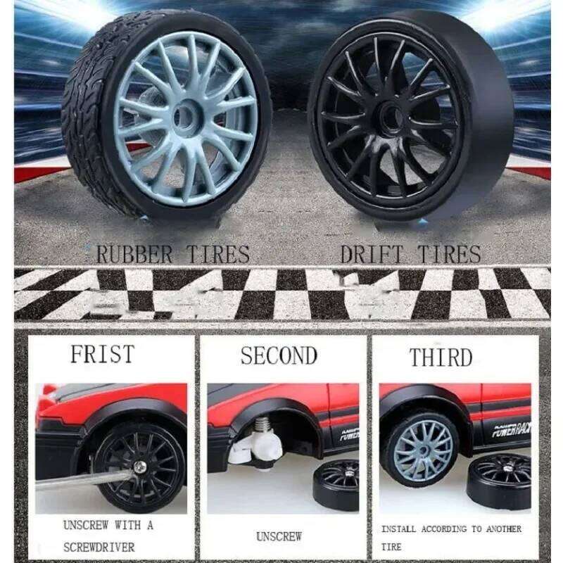 20Km/h RC Toys 1/24 2.4G High Speed Remote Control Mini Scale Model Vehicle Electric AE86 Drift Racing Car Gift for Kids Z260303