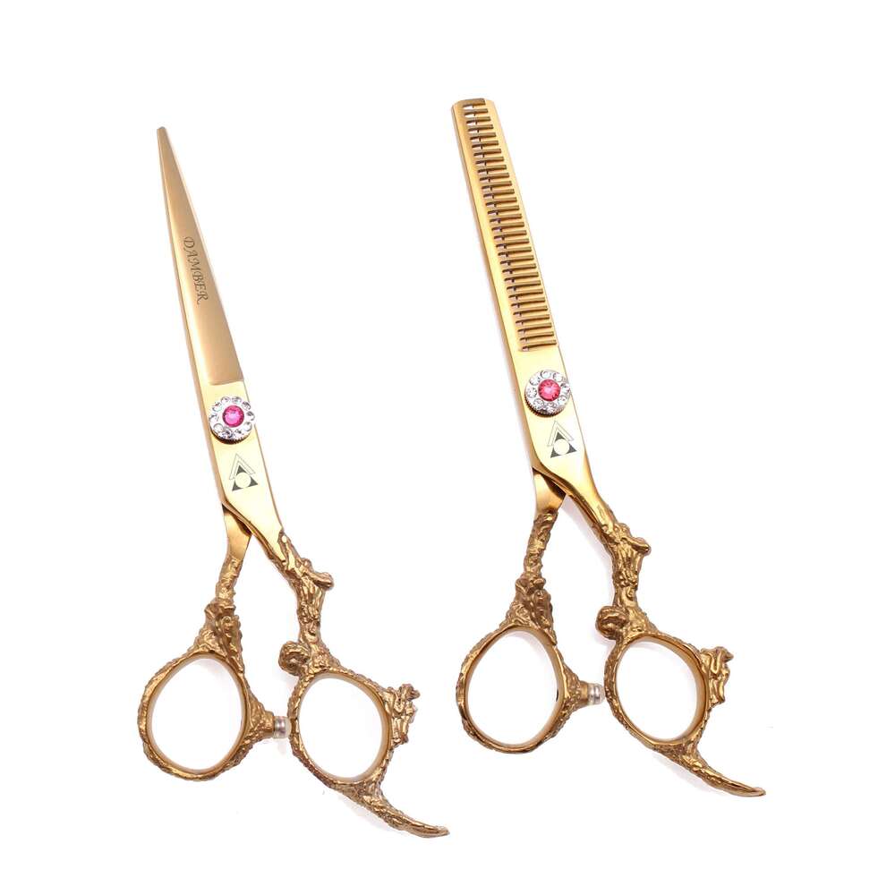 5.5 6.0 Hair Professional High Quality Barber Thinning Hairdressing Scissors Cutting Shears Haircut 440C 9005# H260303