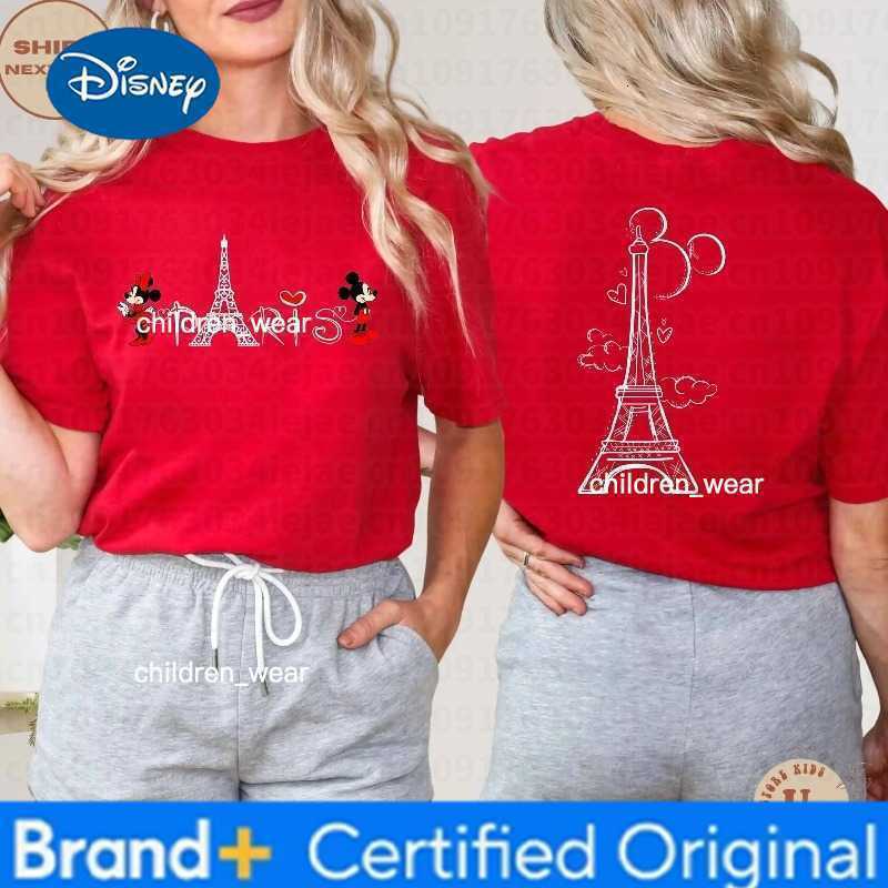 Disney 2026 Paris Toddler T-Shirt Paris Trip Shirt Valentines Day Gift Mickey Minnie Love Paris Comfortable Breathable H260304