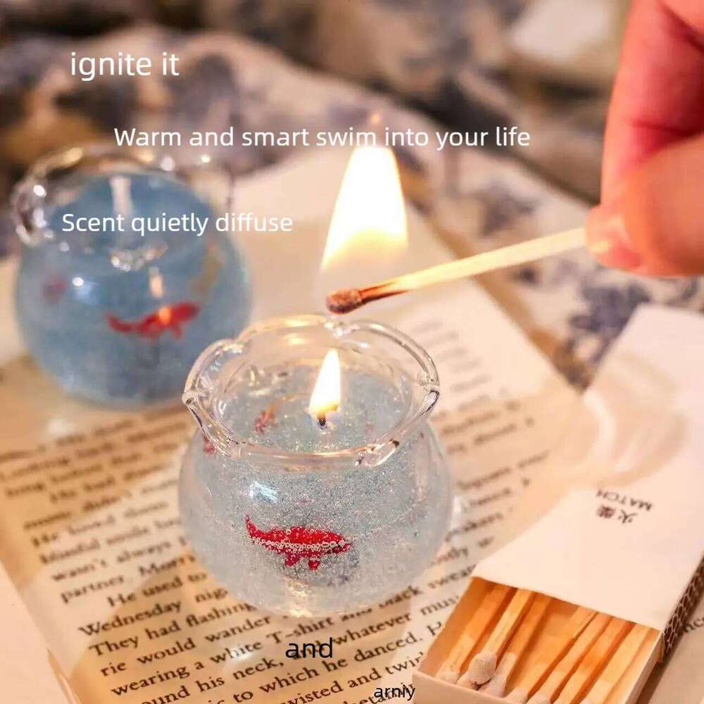 Bubble Fish Tank Goldfish Aromatherapy Candle Cute Room Props Birthday Gifts Best Friend Gift Christmas Decoration W260304