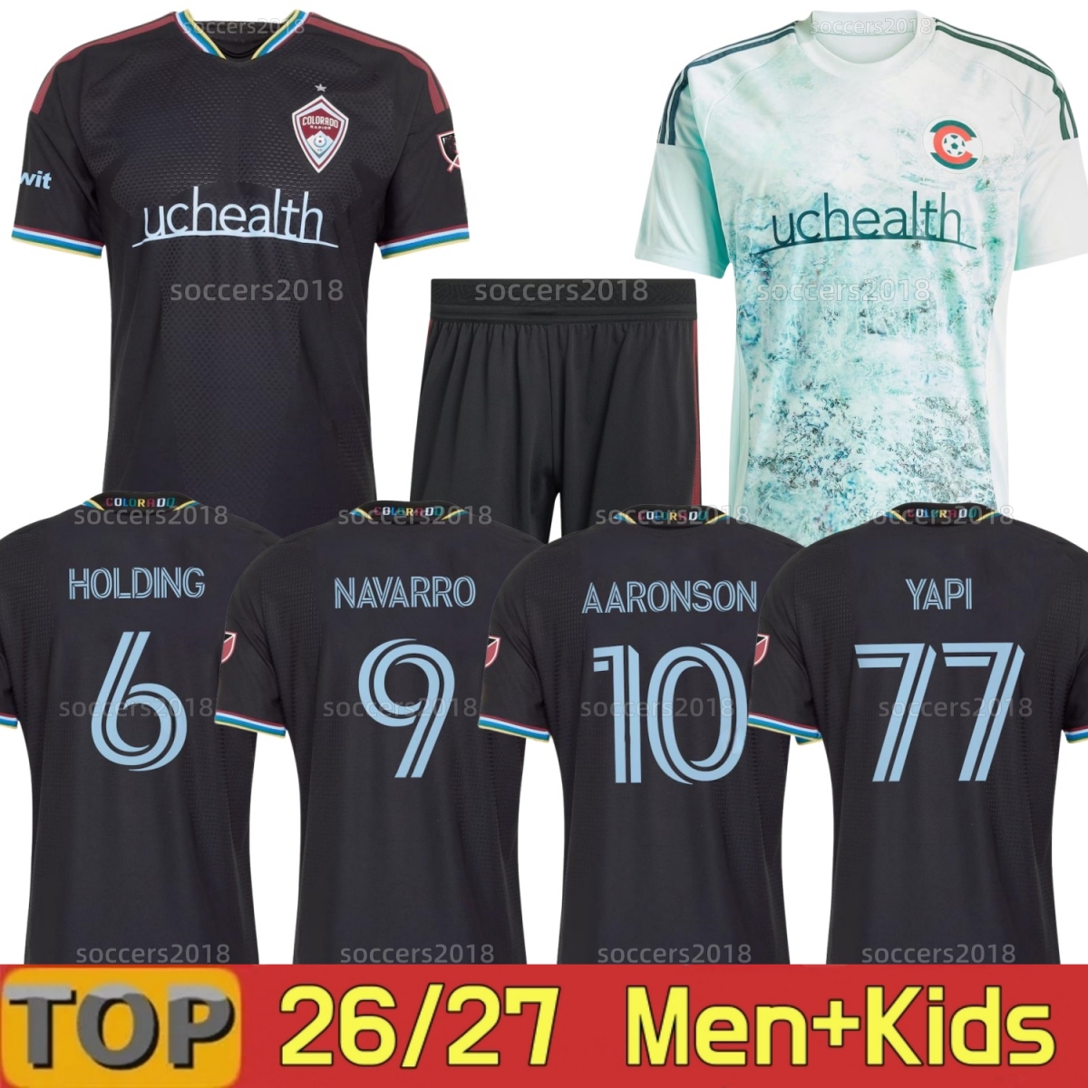 2026 2027 Colorado Rapids FC Soccer Jerseys AARONSON NAVARRO HOLDING YAPI 25 26 27 Home Away Football Shirt CABRAL CANNON MIHAILOVIC FERNANDEZ BASSETT Men kids kits