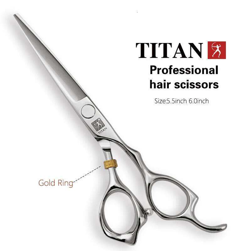 TITAN Professional barber tools hair scissor Cutting thinning hairdressing shear 5.0/5.5/6.0/6.5inch Japan 440C steel H260303