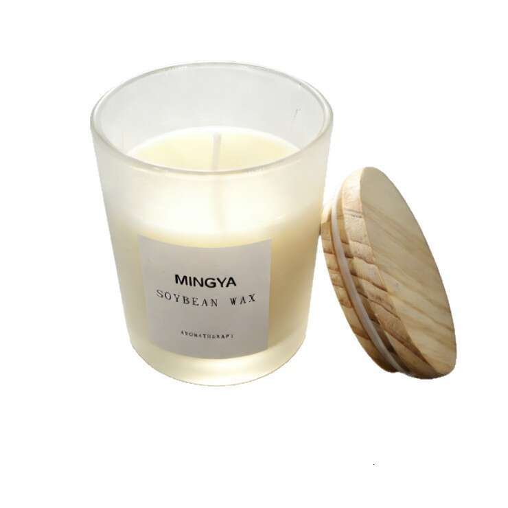 Wooden Lid Creative Ornament Aromatherapy Candle Smokeless Calming Relief for Workplace Professionals Late Night Rescue Sense of Farewell to Anxiety W