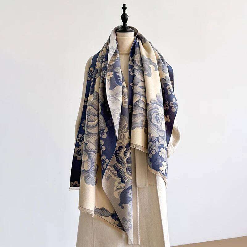 2025 Luxury Brand Women's Winter Cashmere Scarf - Paisley Printed Tasseled Pashmina Shawl Wrap, Bandana & Poncho XJ260304