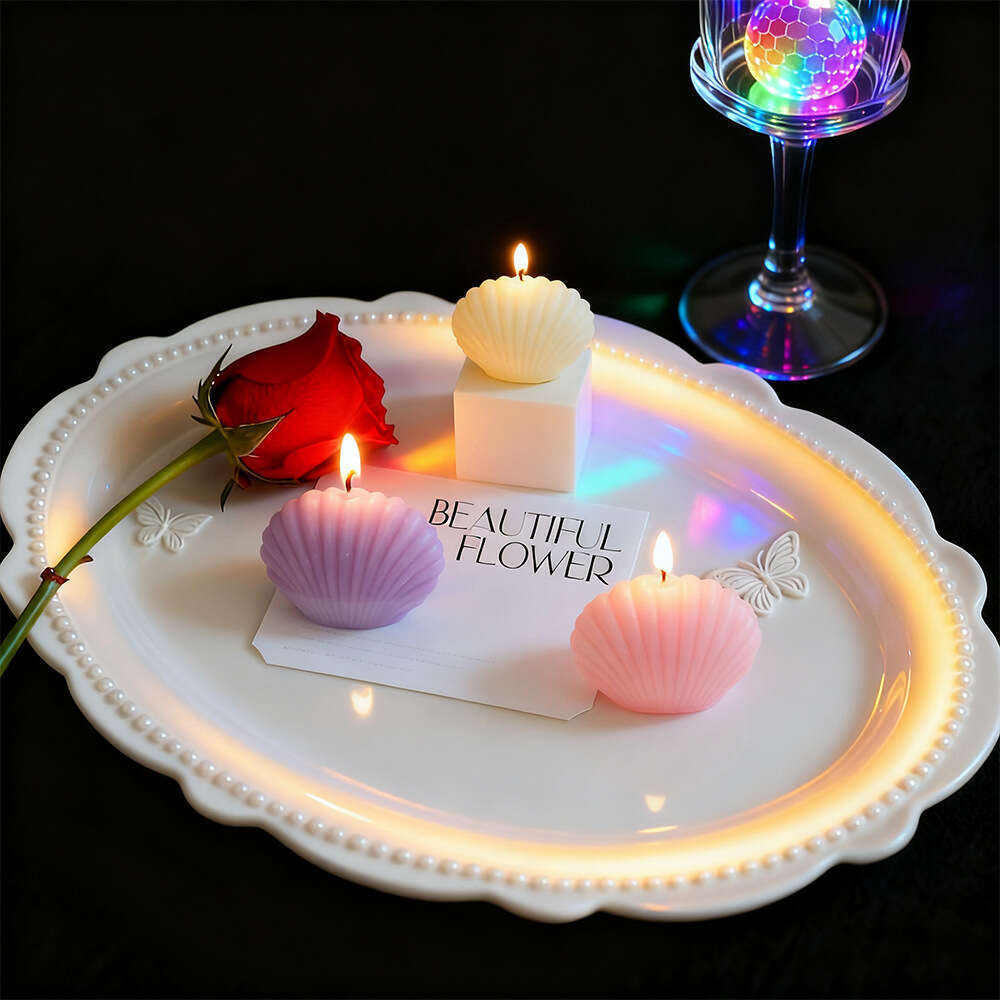 Little Shell Aromatherapy Candle Internet Celebrity Creative Design Fragrance Birthday Decoration Photography Prop Beautiful High Aesthetic W260304