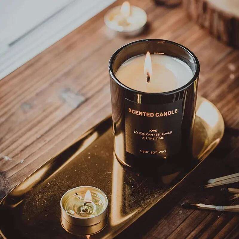 Classic black cup aromatherapy candle, multiple fragrances, 180g candle can burn for about 50 hours. W260304