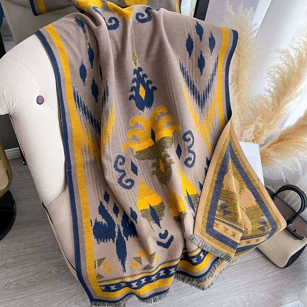 2025 New Women Brand National Style Scarf Luxury Autumn Winter Warm Shawls Print Scarve Pashmina Mujer Femme Foulard Bufanda XJ260304