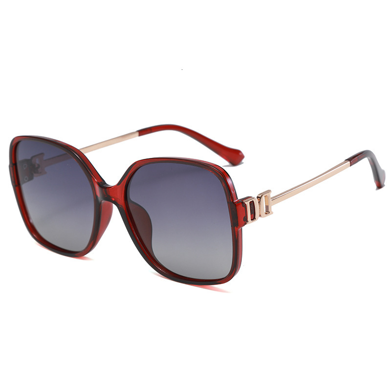 2026 New Trendy Square Frame Sunglasses, Internet Celebrity Sunglasses Women, High-End, Face-Slimming, Polarized for Driving, Men's Style