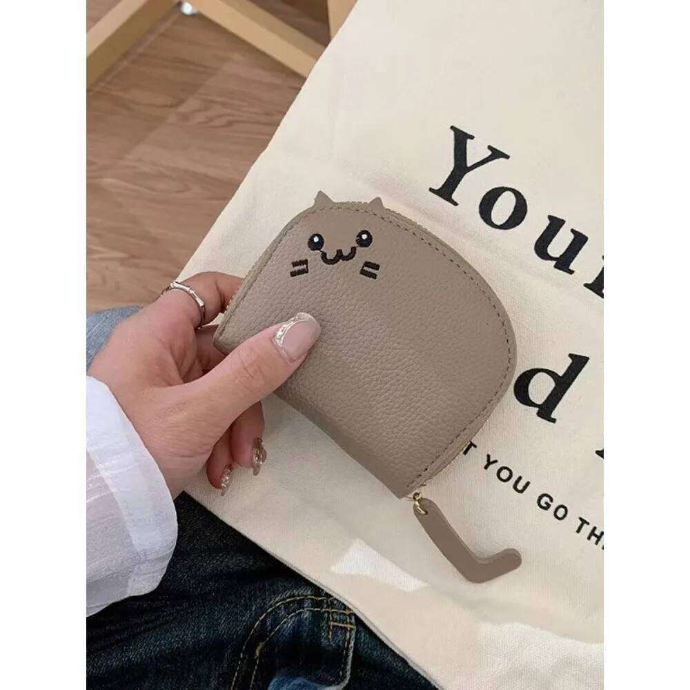 Cute cat style card bag New lady compact online celebrity cute multi-card advanced cartoon coin purse C260304