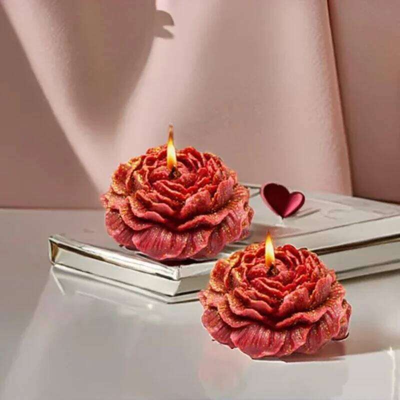 Low Temperature Wax Peony Pink Heart 42 to 48 Degrees Scented Candle Candles Home Decoration W260304