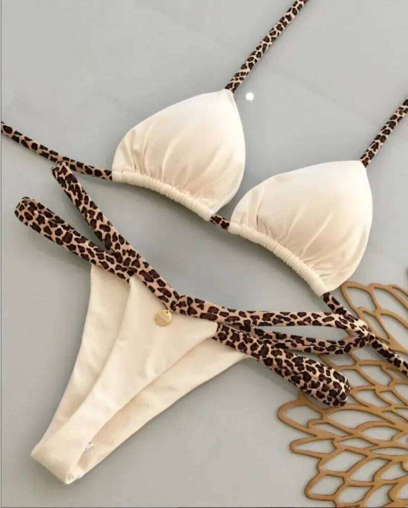 New Split Briefs Bikini Sexy Brazil Swimsuit Women's Beach Vacation Bikin Y260303