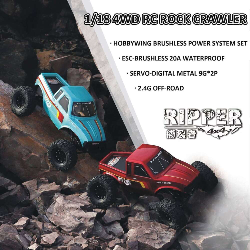 RGT 1/18 Crawler 18800 RIPPER 4WD Brushless RC Rock Crawlers Electric Remote Control Model Car Adult Children Toys Z260303