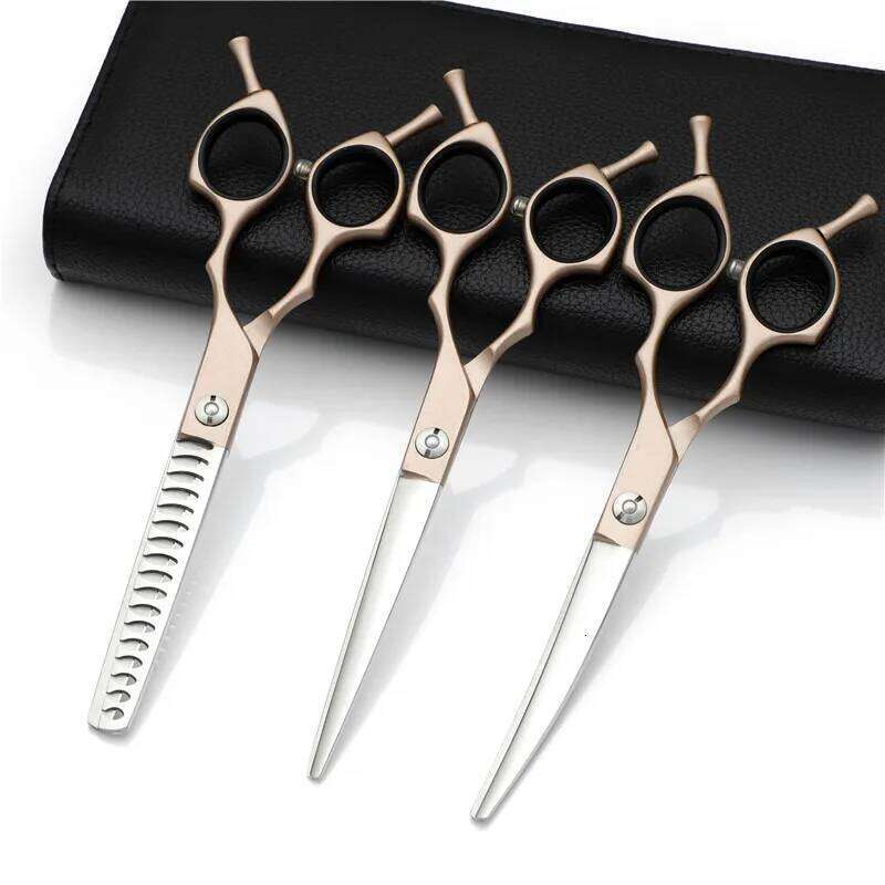 6.5 Inch 3PCS Scissors Comb Professional Grooming Hair Stainless Steel Pet Cat and Dog Haircut Tools Sets H260303