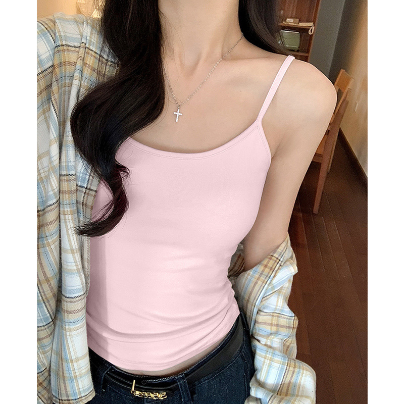 2026 Designer Hoodie H587 Slim-fit Polo Shirt Camisole With Chest Pads For A Designer Shirt Sexy Look Summer Versatile Top