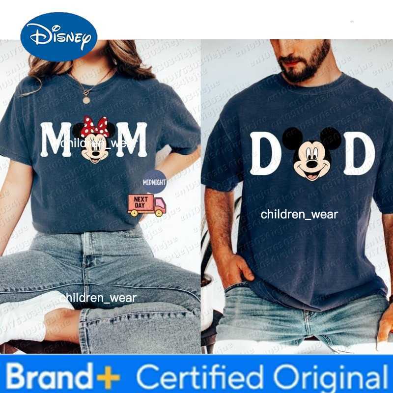 Disney Minnie Mom and Dad Cotton Shirt Family Couple Trip Shirt Mickey Dad Shirt Minnie Aunt Uncle Comfortable Tee H260304