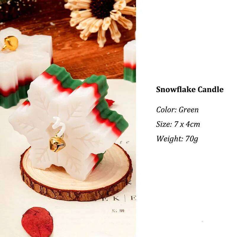 Christmas Day Gift, Snowflake Aromatherapy Atmosphere Candle, Winter Box, Creative Home Decoration, Holiday Gift W260304