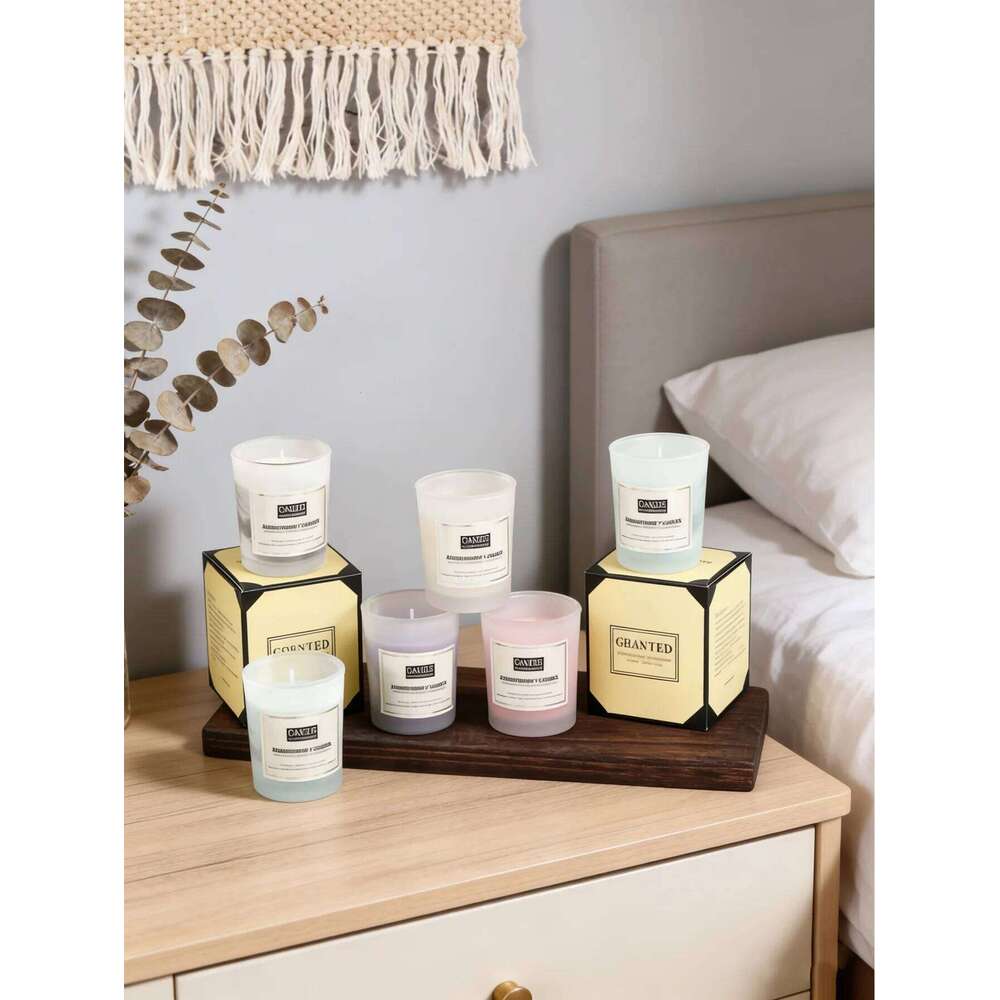 Atmosphere Lamp Wax Glass Cup Scented Candle with Natural Essential Oils, Customizable Fragrance W260304