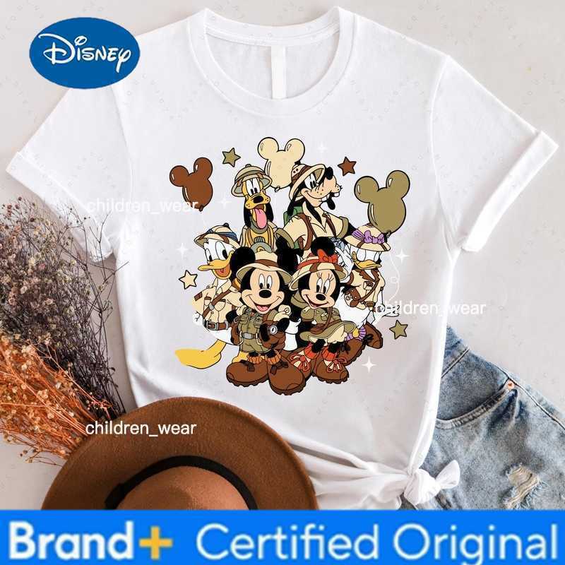 Disney 2026 Safari Kingdom 2d Cotton T-Shirt Summer Breathable Family T Shirts Clothing Harajuku Parents And Children Clothing H260304