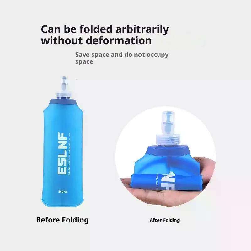 Folding TPU Collapsible Flask Outdoor Sport Hiking Camping Running Portable Soft Water Bottle S260303