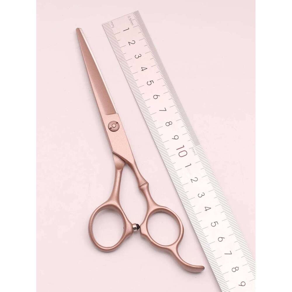 6'' Hair Professional Bamboo-Shaped Handle Hairdressing Hairdresser Scissors Cutting Japan 440C Shears Rose Gold C9030 H260303