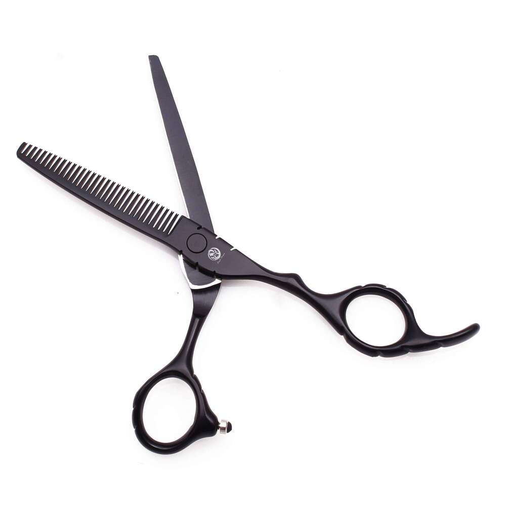 Professional Hairdressing 5.5" 6" Stainless Black Hair Cutting Scissors Barber Shop Thinning Shears Z1010 H260303