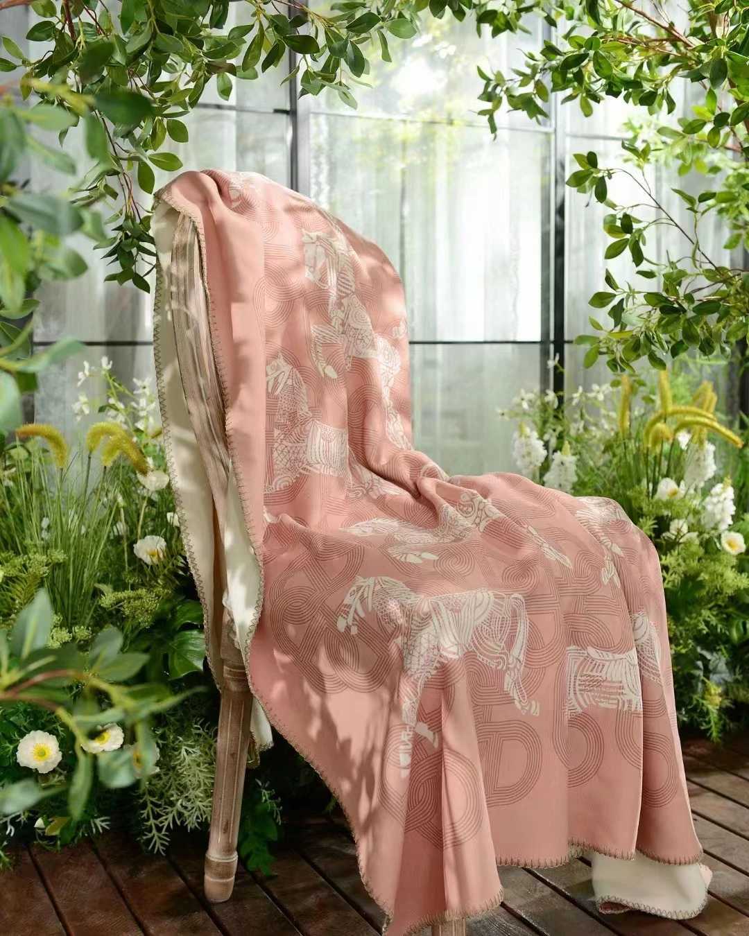 Horse Pattern Wool Cushion Cover Blanket Decorative Throw Pillow Case for Modern Nordic Living Room & SofaT260304