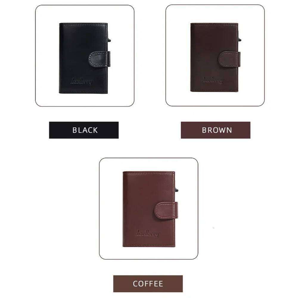 Aluminum Card Holder for Men with Auto Pop-Up Slide Button, RFID Blocking Metal Wallet Anti-Scratch C260304