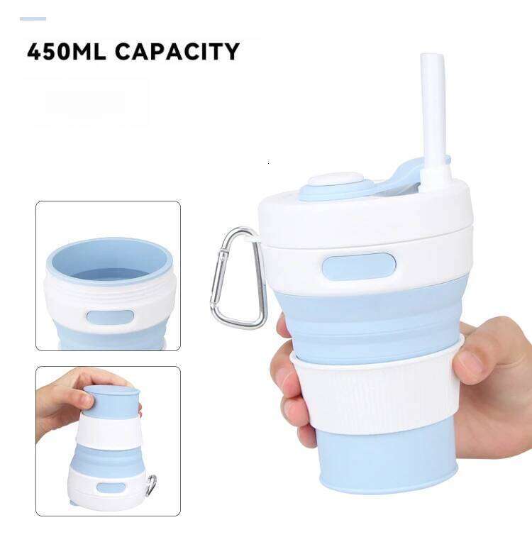 Sealed Leakproof Folding Silicone Collapsible Coffee Portable Outing Gym Water Cup S260303