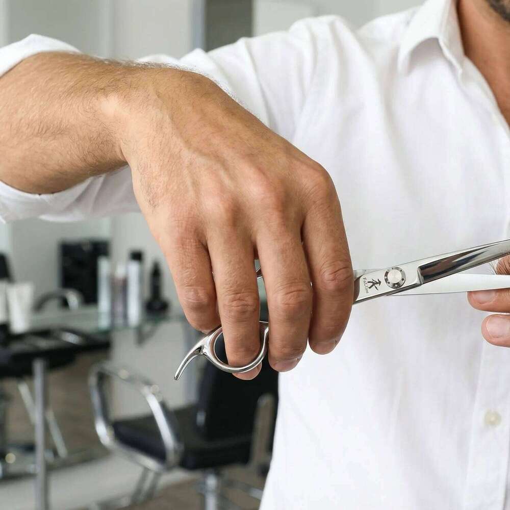 FnLune 6inch Hairdressing Scissor Professional Hairdressers Barbers Stainless Steel Hair Cutting Shears Salon Barber H260303