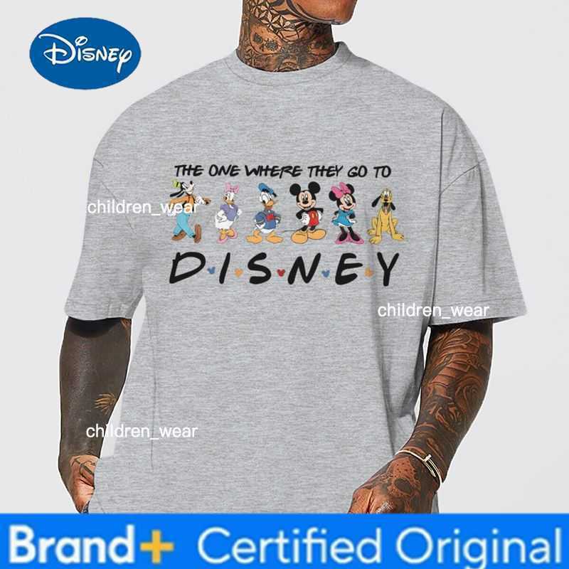 Disney Family Matching T-Shirt 2026 Fashion Casual Top for Kids Adults Mickey and Friends Print Casual Short Sleeve Top Family Outfits H260304