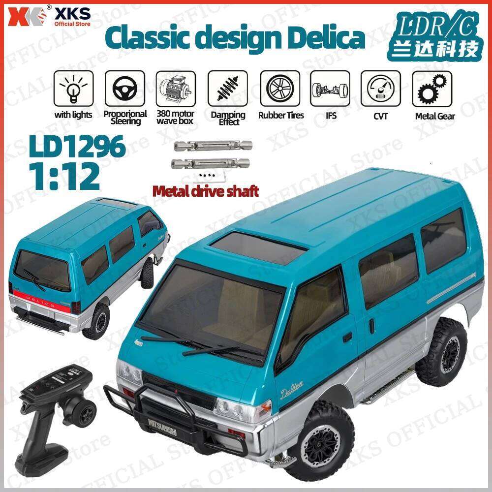 XKS LDRC LD1296 1/12 Scale 2-Speed Transmission Electric RC Off-Road Rock Crawler 2.4G Remote Control LED Light Toy Gift for Boy Z260303