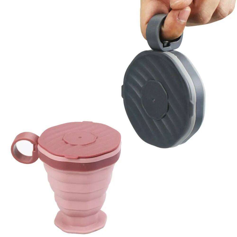 New Coffee Portable Outdoor Folding Water Travel Carrying with Lid Mouthwash Cup S260303