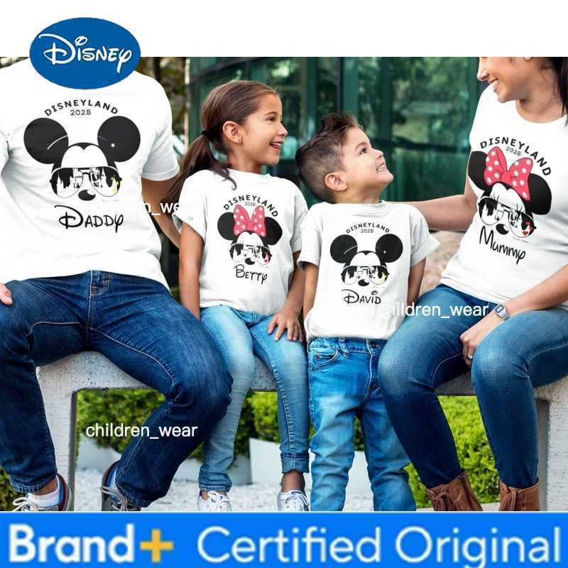 Disney Family Disneyland Holiday T-Shirt Personalized Mickey Minnie Custom Adult Mens and Womens Printed Casual Short Sleeve H260304