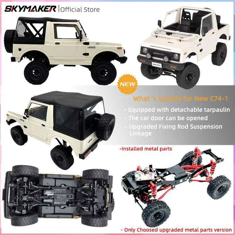 WPL 1/10 C74 C74-1 Suzuki Jimny Remote Control 4WD Off Road Climbing Car 2.4G Full Scale RC Adult And Children Toys Z260303